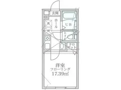 ファーストヒルズYAMATE(1K/2階)の間取り写真