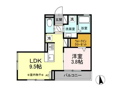 ONE TERMINAL PLACE(1LDK/2階)の間取り写真