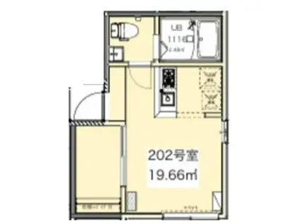 成増3丁目アパート(1DK/2階)の間取り写真