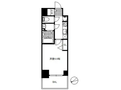 プレサンス ハーバーランド アンド・シー(1K/14階)の間取り写真