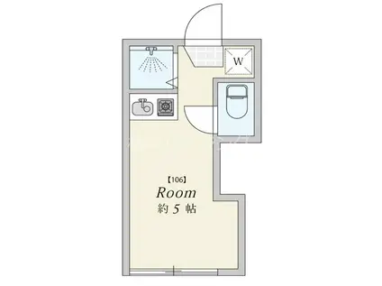 バードウィング上高田(ワンルーム/1階)の間取り写真