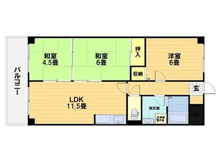 メゾン・ド・リッツ(3LDK/4階)の間取り写真