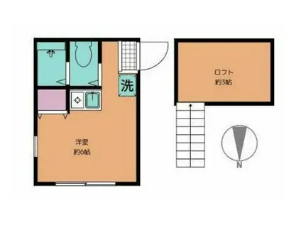 スミカ横浜根岸(ワンルーム/1階)の間取り写真