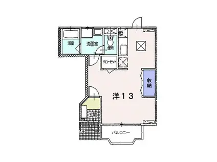 アクテュエルY(ワンルーム/1階)の間取り写真