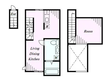 PARKSIDE RESIDENCE CHITOKARA(1LDK/2階)の間取り写真