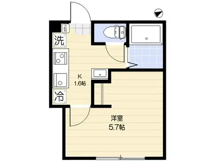 エクセラン本蓮沼I(1K/3階)の間取り写真