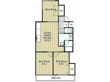 メゾンドAI(3LDK/1階)の間取り写真