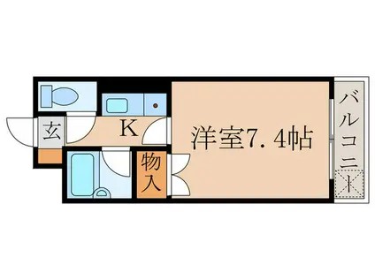 サンヴェール深草(1K/2階)の間取り写真