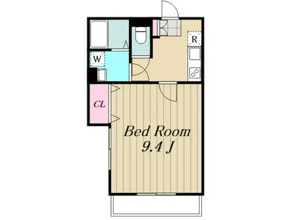 MYコート自由が丘(1K/1階)の間取り写真