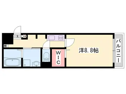 MISTRAL千代田(1K/2階)の間取り写真
