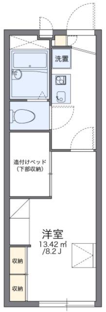 レオパレスホビット(1K/2階)の間取り写真
