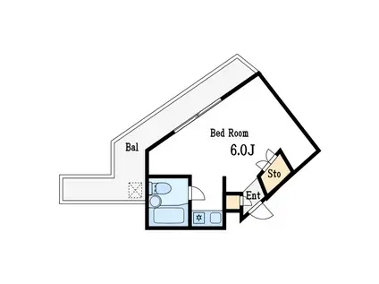 クラムプレイス(1K/3階)の間取り写真