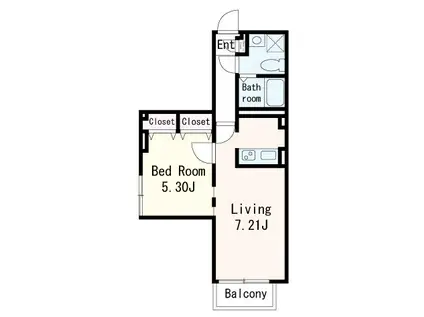 モデュロール白金II(1LDK/1階)の間取り写真