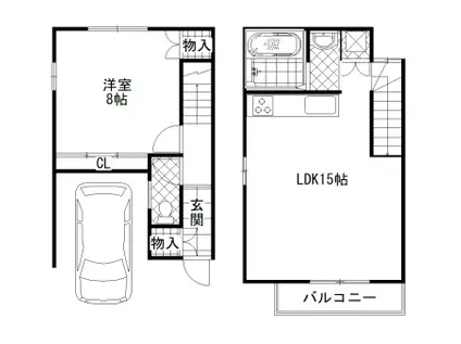 テラスあけぼの(1LDK/1階)の間取り写真
