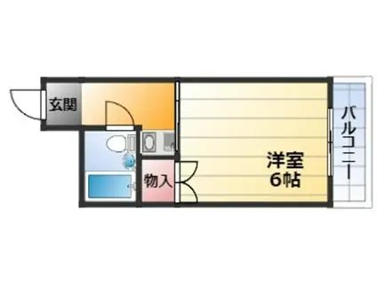 グレイスフル第2東三国2(1K/7階)の間取り写真