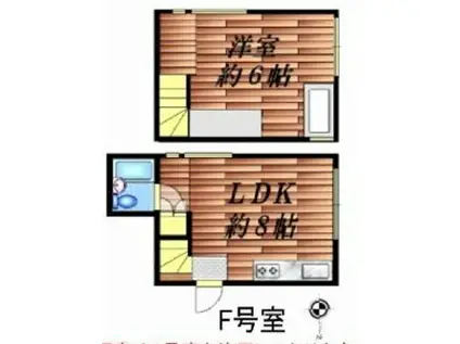 カントリーハウス(1LDK/2階)の間取り写真