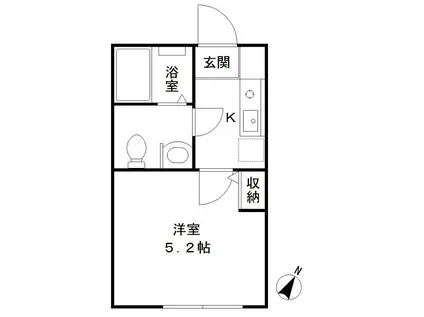 レジナス西新宿(1K/1階)の間取り写真