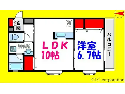 コーポ中葛西(1LDK/3階)の間取り写真