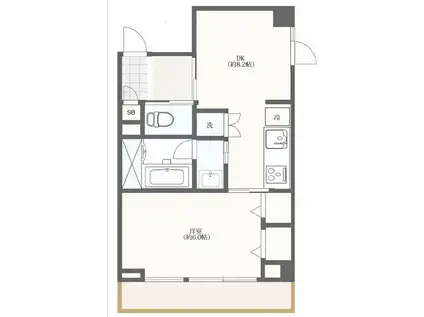 下井草ワコー第六マンション(1DK/5階)の間取り写真