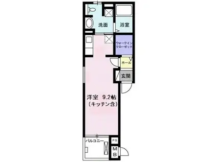 ＪＲ埼京線 北与野駅 徒歩5分 3階建 築11年(ワンルーム/2階)の間取り写真