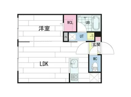 SAINT-JULIEN(1LDK/3階)の間取り写真