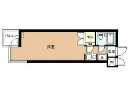 コスモポリタン(ワンルーム/1階)の間取り写真