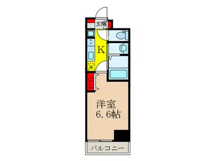 PARK HILLS 池田 LIEN(1K/7階)の間取り写真