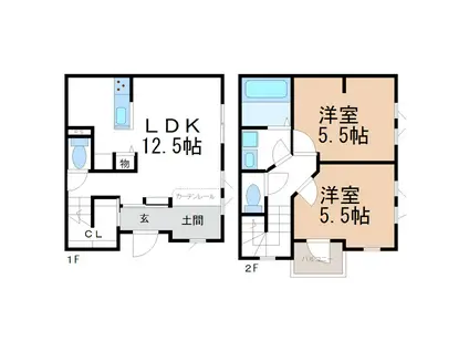 ROYAL BRICKS APARTMENT Ⅴ(2LDK/1階)の間取り写真