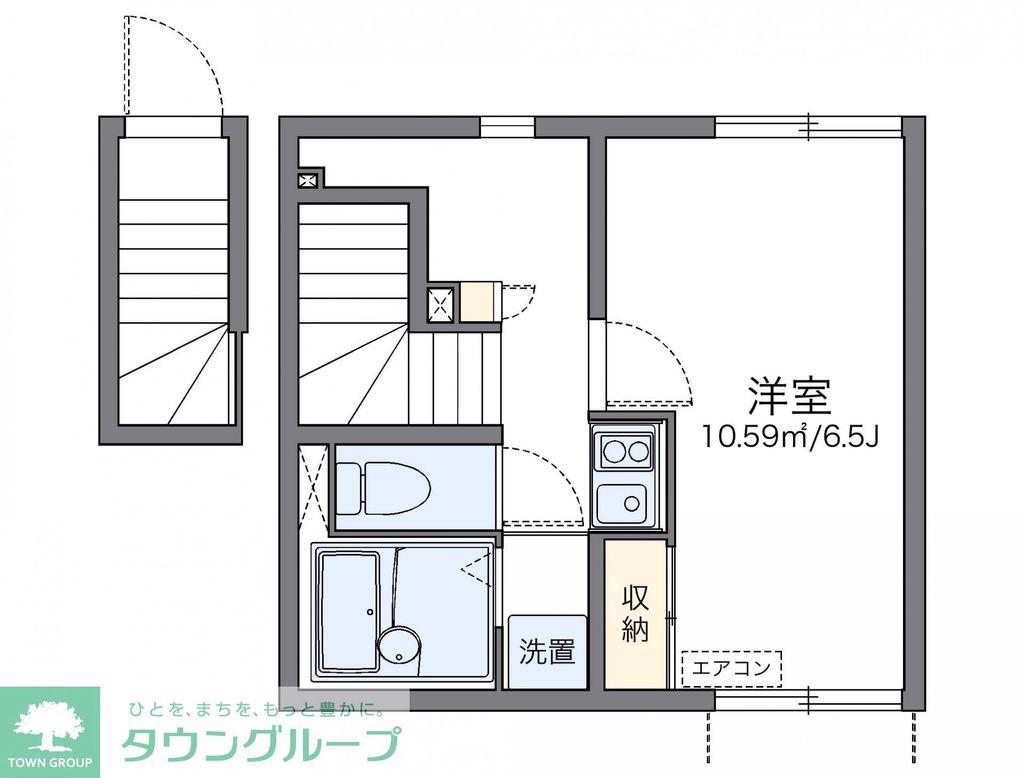 レオネクストウエスト2(1K/2階)の間取り写真