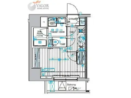ブライズ関内マキシヴ(1K/9階)の間取り写真