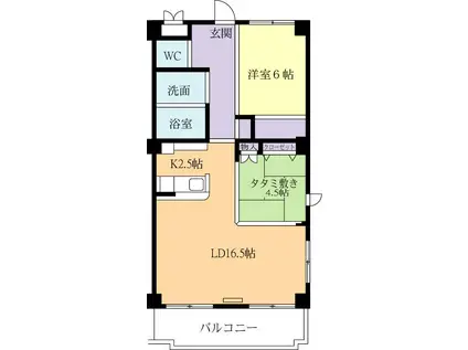 グローバルマンションI(1LDK/4階)の間取り写真