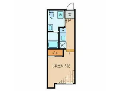 LAPIS本駒込(1K/1階)の間取り写真