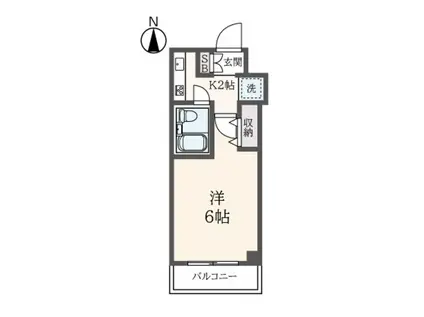 コート牛込柳町(1K/2階)の間取り写真