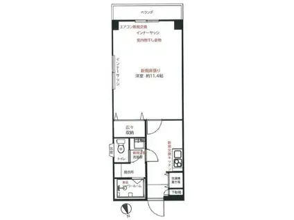 吉祥寺ウイング(1K/2階)の間取り写真