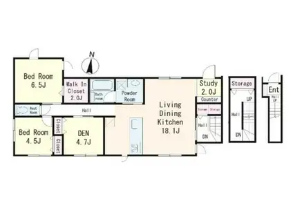 GREEN TERRACE(3SLDK/3階)の間取り写真