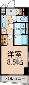 ゲートウェイ尾頭橋(1K/4階)の間取り写真