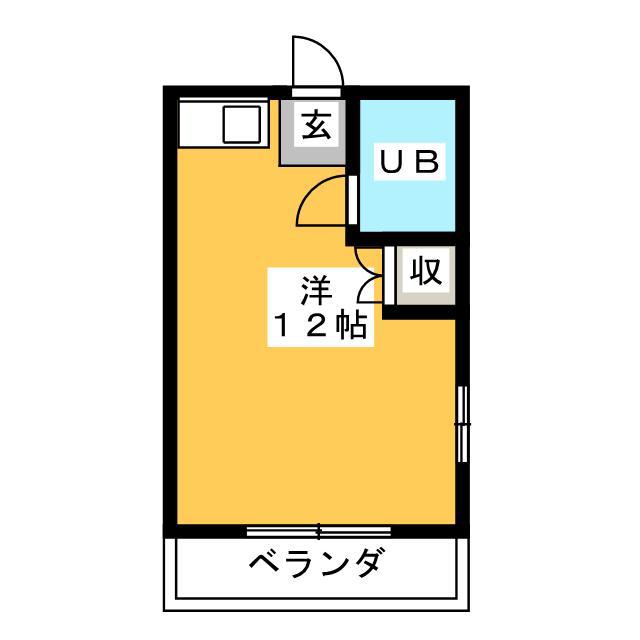 サンハイム 36(ワンルーム/3階)の間取り写真