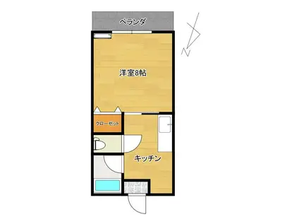 コンフォール(1K/3階)の間取り写真