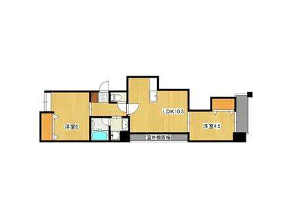 フレアステージ柳(2LDK/6階)の間取り写真