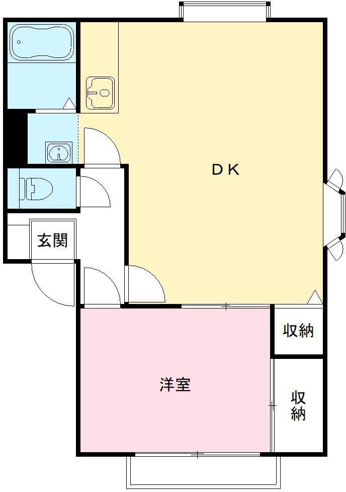 サンライフ古川(1LDK/1階)の間取り写真