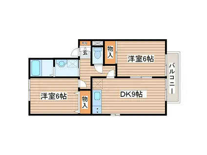 グレースコート弐番館(2LDK/1階)の間取り写真