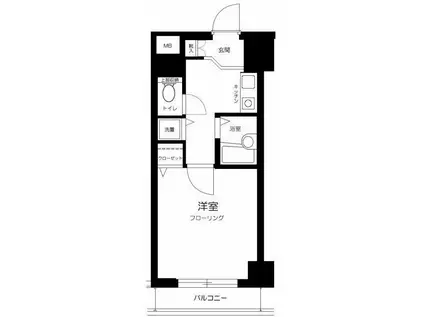 シンシア学芸大学セカンドステージ(1K/3階)の間取り写真