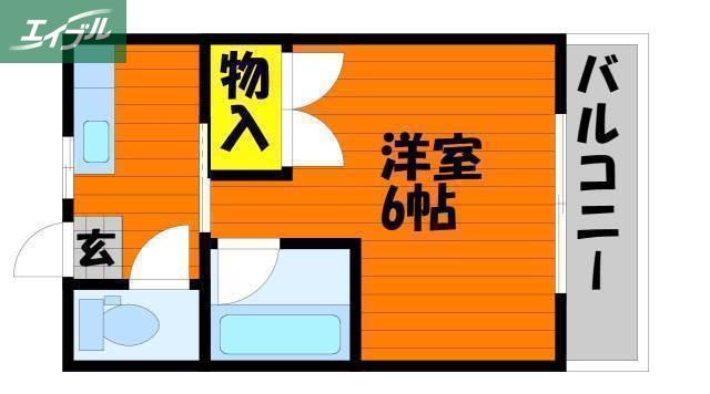 リトルハイム花尻 58番館(1K/4階)の間取り写真