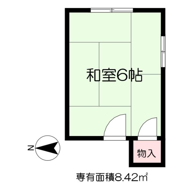 江口コーポ(ワンルーム/2階)の間取り写真
