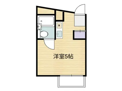 オーシャンヴィレッジII(1K/2階)の間取り写真