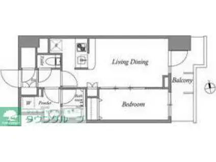 エスティメゾン東別院(1LDK/7階)の間取り写真