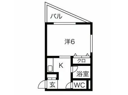 ルーミハイツ塚本(1DK/3階)の間取り写真