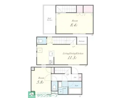 MI PATIO A棟(2LDK/1階)の間取り写真