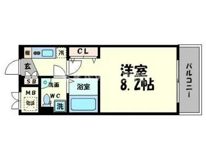 SERENITE本町エコート(1K/10階)の間取り写真