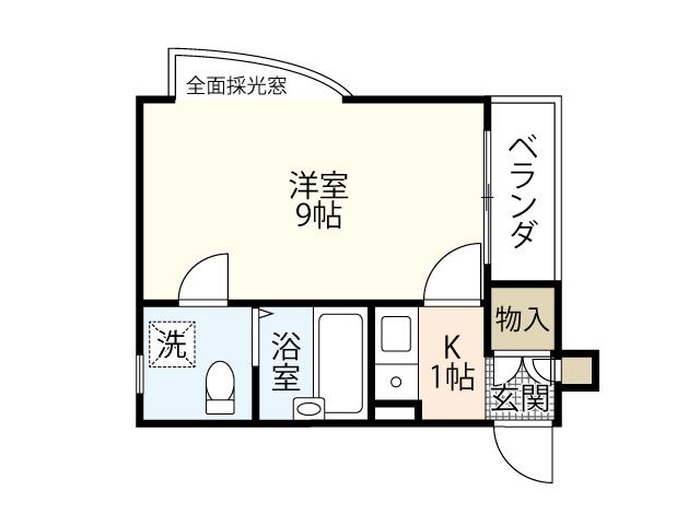 GH COURT 2ND(1K/1階)の間取り写真